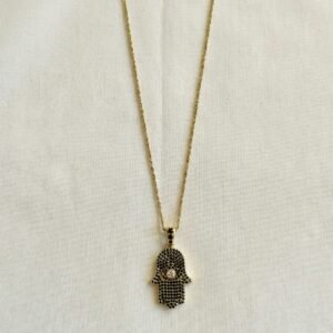 שרשרת חמסה יהלומים לגבר