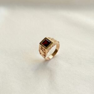 טבעת וינטייג' אבן טבעית לגבר