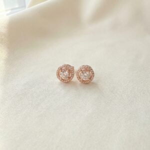 עגילי יהלומים צמודים