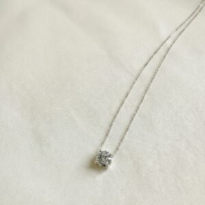 שרשרת סוליטר יהלום עגול