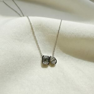 שרשרת יהלומי אמרלד וטיפה