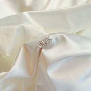 עגילי סוליטר צמודים 4 קראט